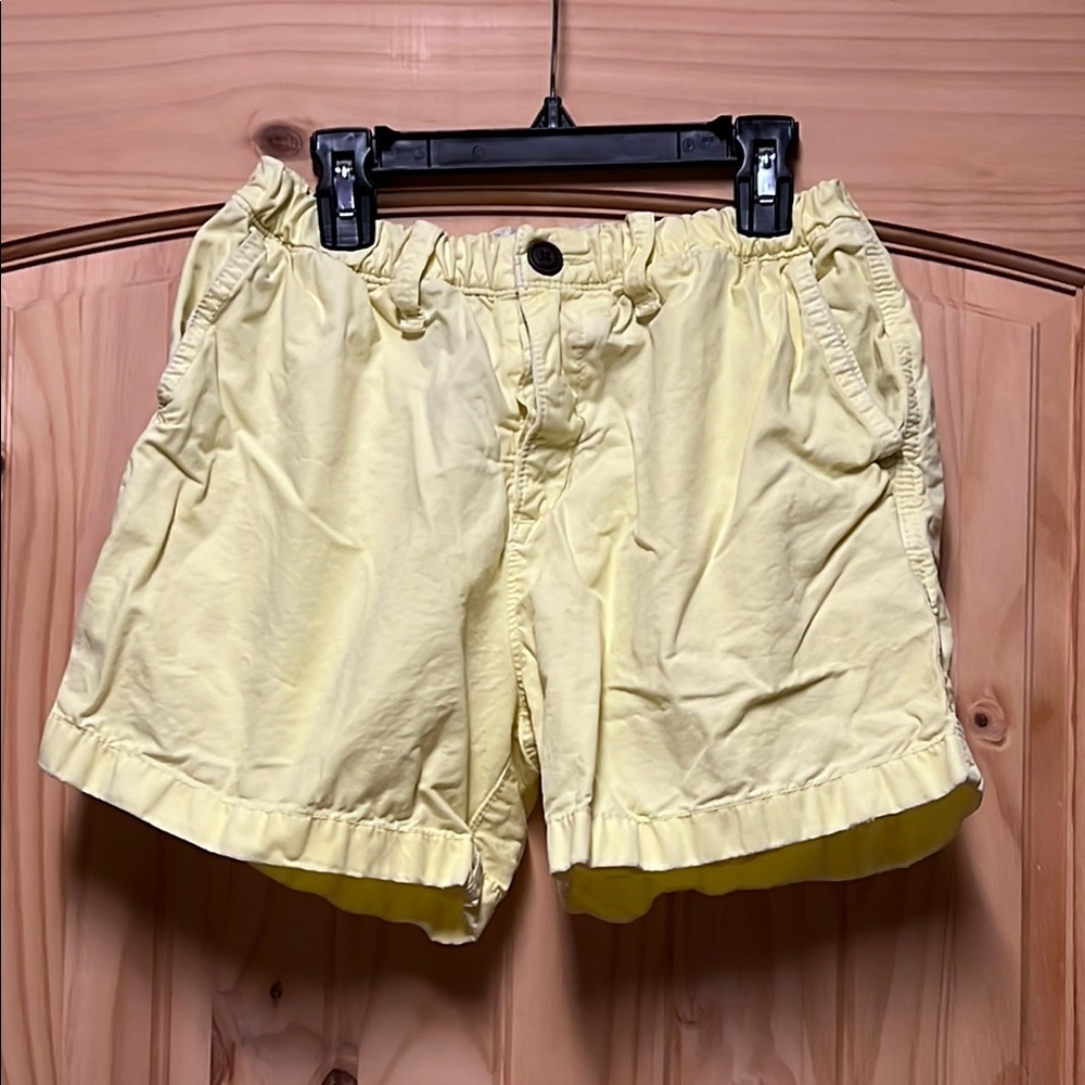GUC Abercrombie & Fitch Bright Yellow Cargo Shorts Relaxed Fit